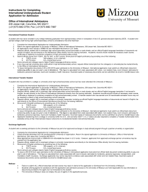 International Undergraduate Student Application for Admission