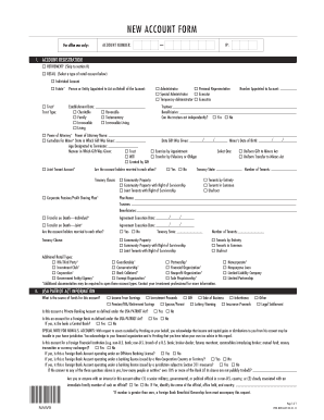 New Account Form
