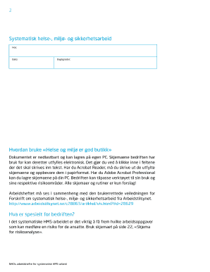 Systematic Health, Environment, and Safety Work Handbook