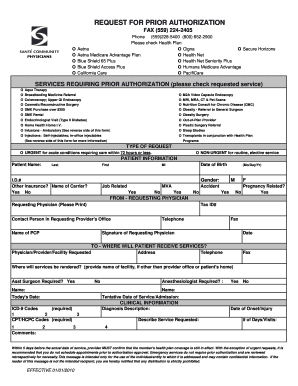 Healthcare Prior Authorization Form