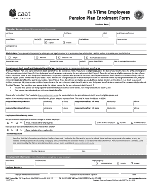 CAAT Pension Plan Enrolment Form