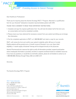 Anzemet CINV Patient Assistance Program Qualification Form