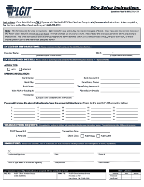 PLGIT Wire Instruction Form