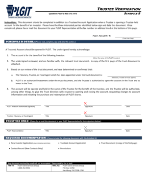Trustee Verification Form
