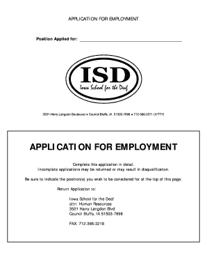 Employment Application Form