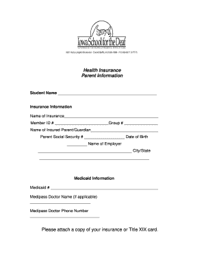 Health Insurance Information Form