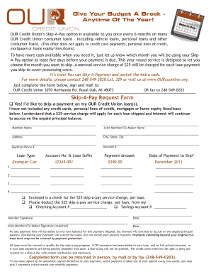 Skip-A-Payment Request Form
