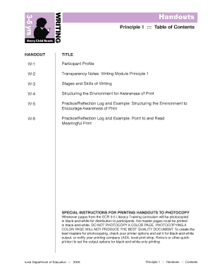 W-1 Participant Profile