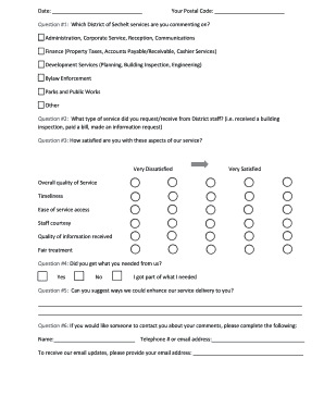 Sechelt District Service Feedback Form