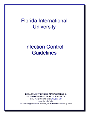 Florida International University Infection Control Guidelines