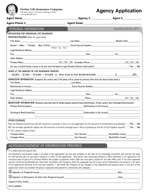 Gerber Life Guaranteed Life Application