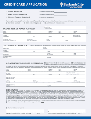 Credit Card Application