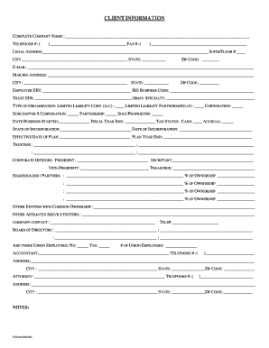 Client Information Form