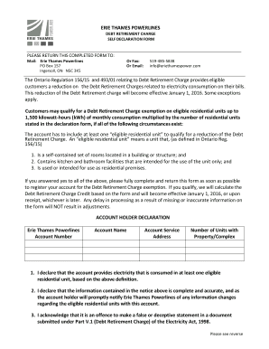 Erie Thames Powerlines Debt Retirement Charge Exemption Form