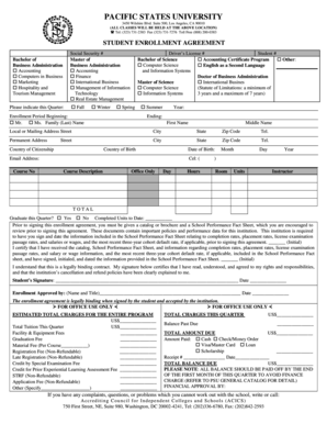 Student Enrollment Agreement