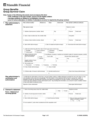 Group Survivor Claim Form