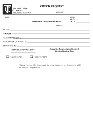 Check Request Form