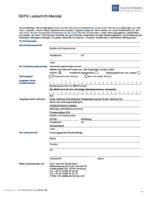 SEPA Lastschrift-Mandat