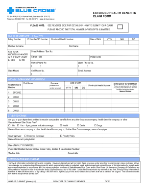 Extended Health Benefits Claim Form
