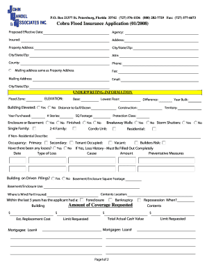 Cobra Flood Insurance Application