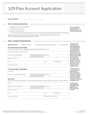 529 Plan Account Application