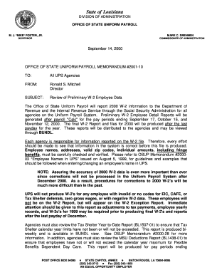 Louisiana W-2 Employee Data Review