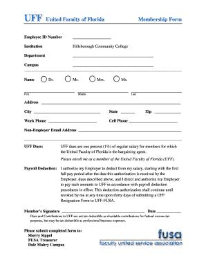 United Faculty of Florida Membership Form