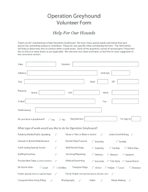 Volunteer Form PDF Version 5pdf