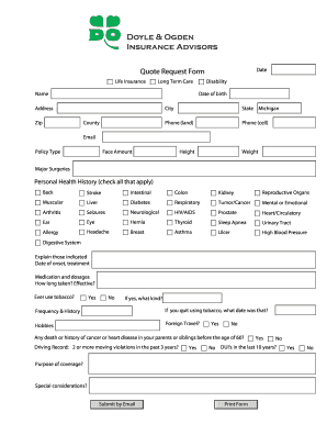 Life Insurance Application Form