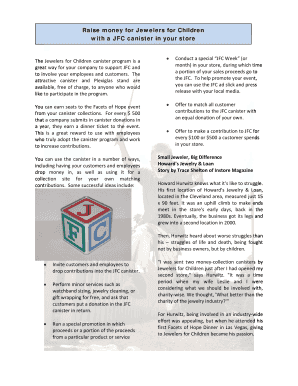 Jewelers for Children Canister Program