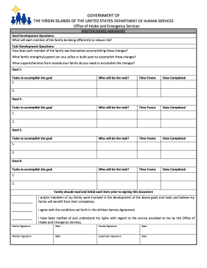 Written Service Agreement