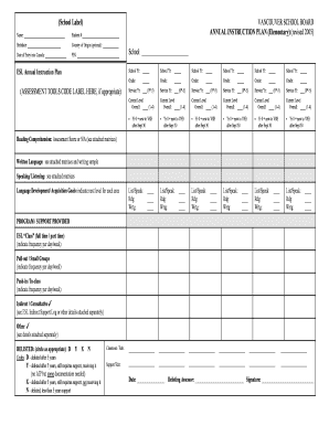 Vancouver School Board Annual Instruction Plan