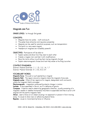 Magnets Science Lesson Plan