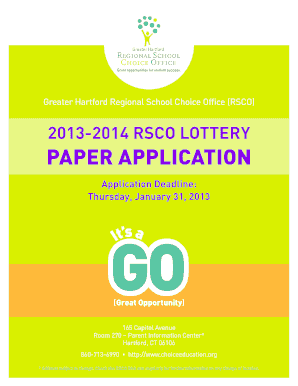 2013-2014 RSCO Lottery Paper Application