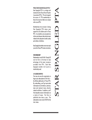 Star Spangled PTA Membership Form
