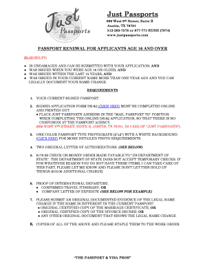 US Passport Renewal Form DS-82