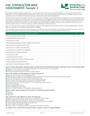 assessment form sample