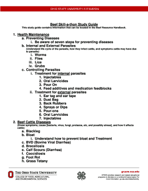 beef skillathon study guide