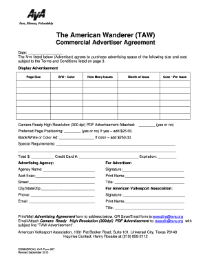 Commercial Advertiser Agreement