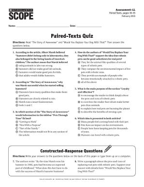 Paired-Texts Quiz - svsdnet