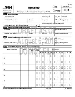 Form 1095-B Health Coverage VOI