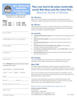 American Society of Notaries Membership Application