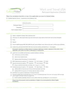 Exchange Visitor Application Form