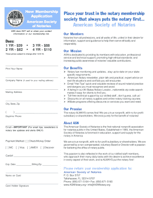 American Society of Notaries Membership Application