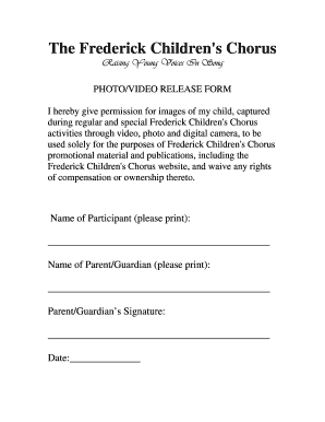 Photo release consent form for minors - Photo-Video Release Form 2010doc - fredcc