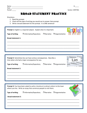 Writing Assignment Worksheet