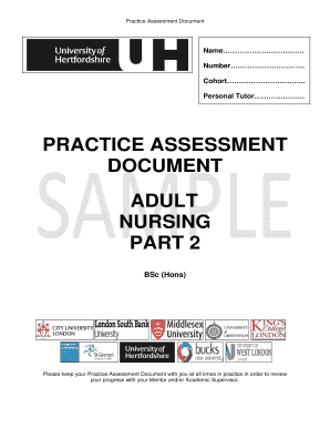 Practice Assessment Document for Adult Nursing Part 2