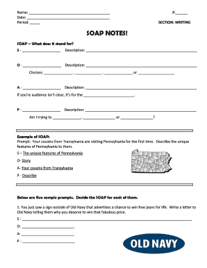 SOAP Notes Writing Template