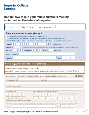 Imperial College London Donation Form
