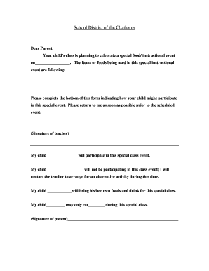 Class Event Participation Form